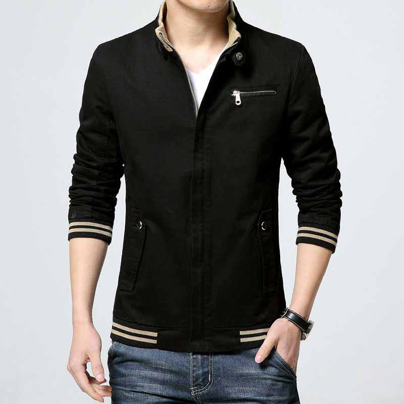 Black stripe chest pocket zip jacket | Mens jackets online 1223MCLO