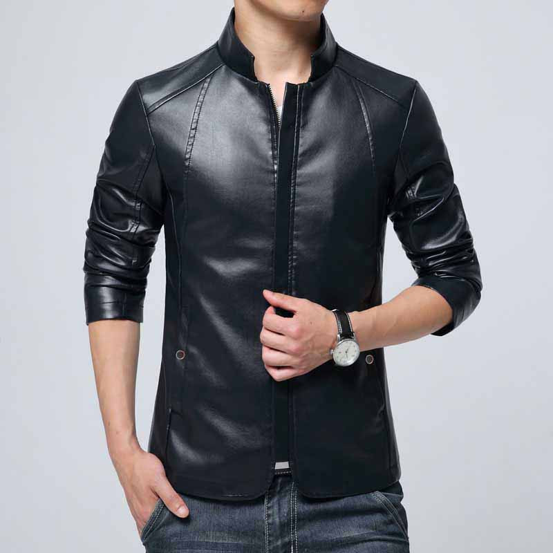 Black simply plain long sleeve zip jacket | Mens jackets online 1224MCLO