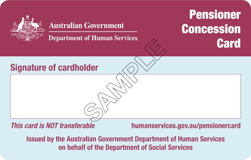 Pension Concession Card Pension Concession Card