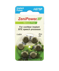 ZeniPower hearing aid batteries size 675P Cochlear