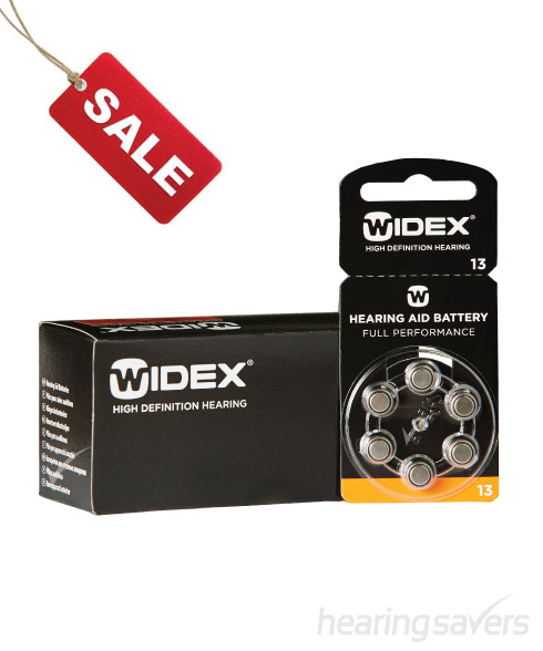 Box of Widex Hearing Aid Batteries Size 13 (60 cells) 