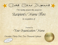 standard certificates special recognition calligraphy certificates