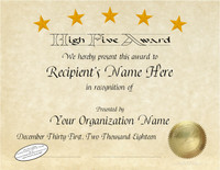 standard certificates special recognition calligraphy certificates