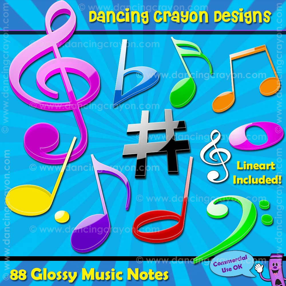 Klipart Lesklý Music NotesKlipart Lesklý Music Notes  