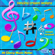 Glossy music notes clipart