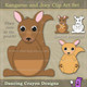 Australian animal clipart: kangaroo clipart