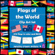 Flags of the World Clipart: color and black and white flags