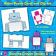 Robot clipart / robot puzzle cards / robot frames