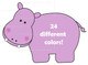 Hippo clipart puzzle cards