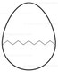 Cracked egg clipart and puzzle card templates