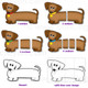 dog clipart - puzzle cards