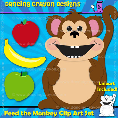 Feed the Monkey - Clipart Set