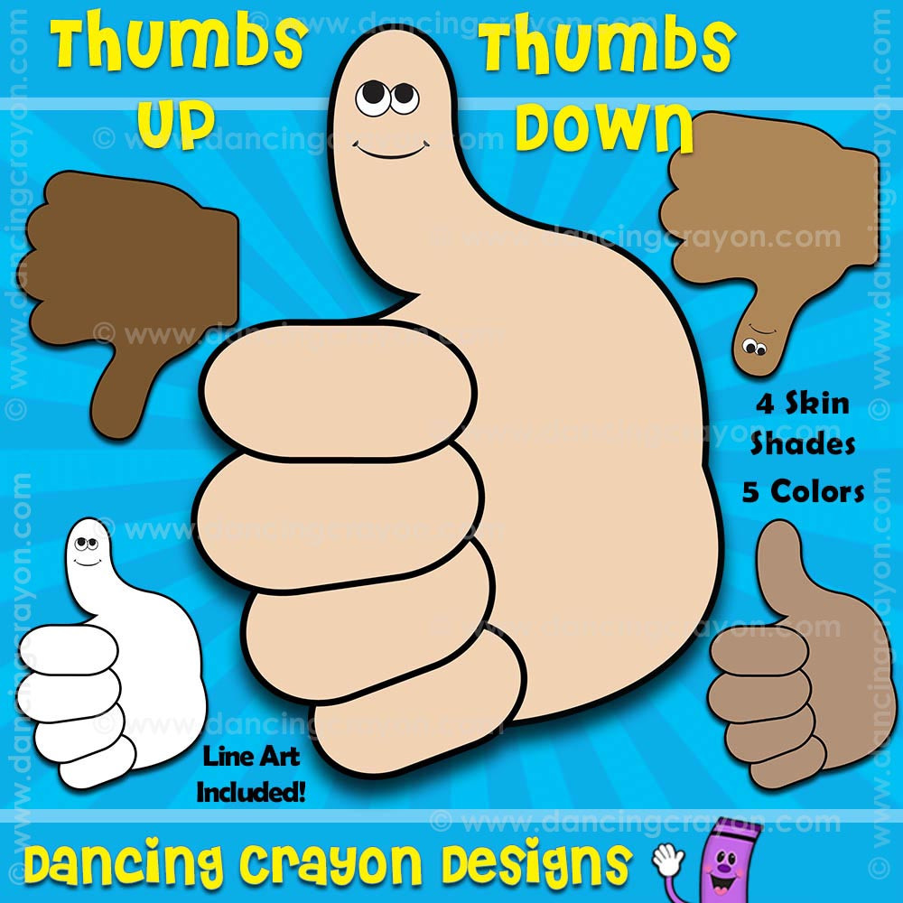 Free: Certainly Clipart - Thumbs Up Thumbs Down Printable 