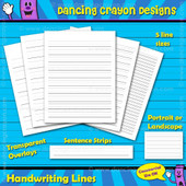 FREE Handwriting lines, sentence strips, writing lines transparent overlay