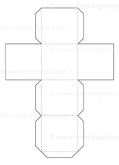 Blank Dice / Cube Net Template (SB223) - SparkleBox
