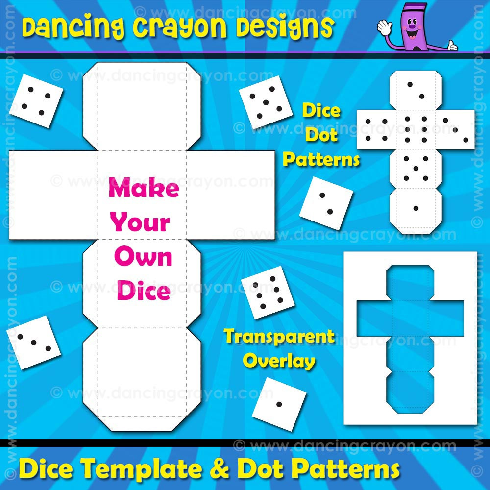 Blank Dice Text  Great PowerPoint ClipArt for Presentations 