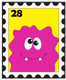 Monster stamps clipart