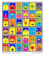 Monster stamps clipart