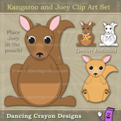 Kangaroo clipart and Joey kangaroo clipart