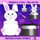 Rabbit in a hat clipart - magic rabbit