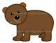 brown clipart - brown bear