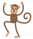 brown clipart - things that are brown - monkey