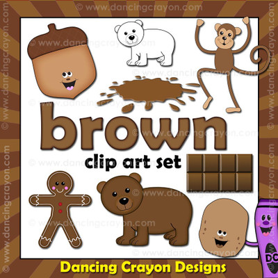 brown clipart - things that are brown color