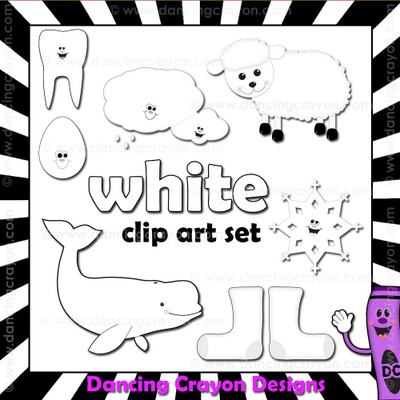 White clipart - things that are white