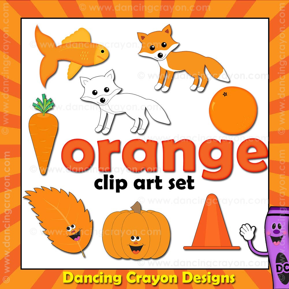 Orange clipart - things that are orange color