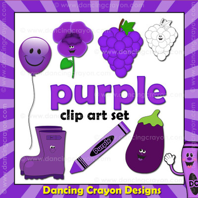 Purple clipart - things that are purple color
