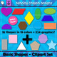 Basic Shapes Clipart Set - Circles, squares, triangles, and more shapes.