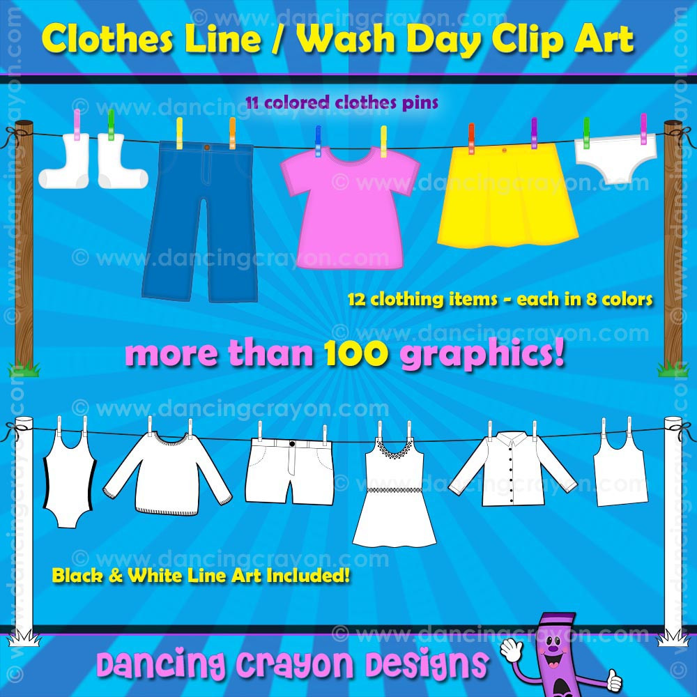 clothes line clip art