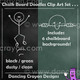 Chalk board doodles - clip art set