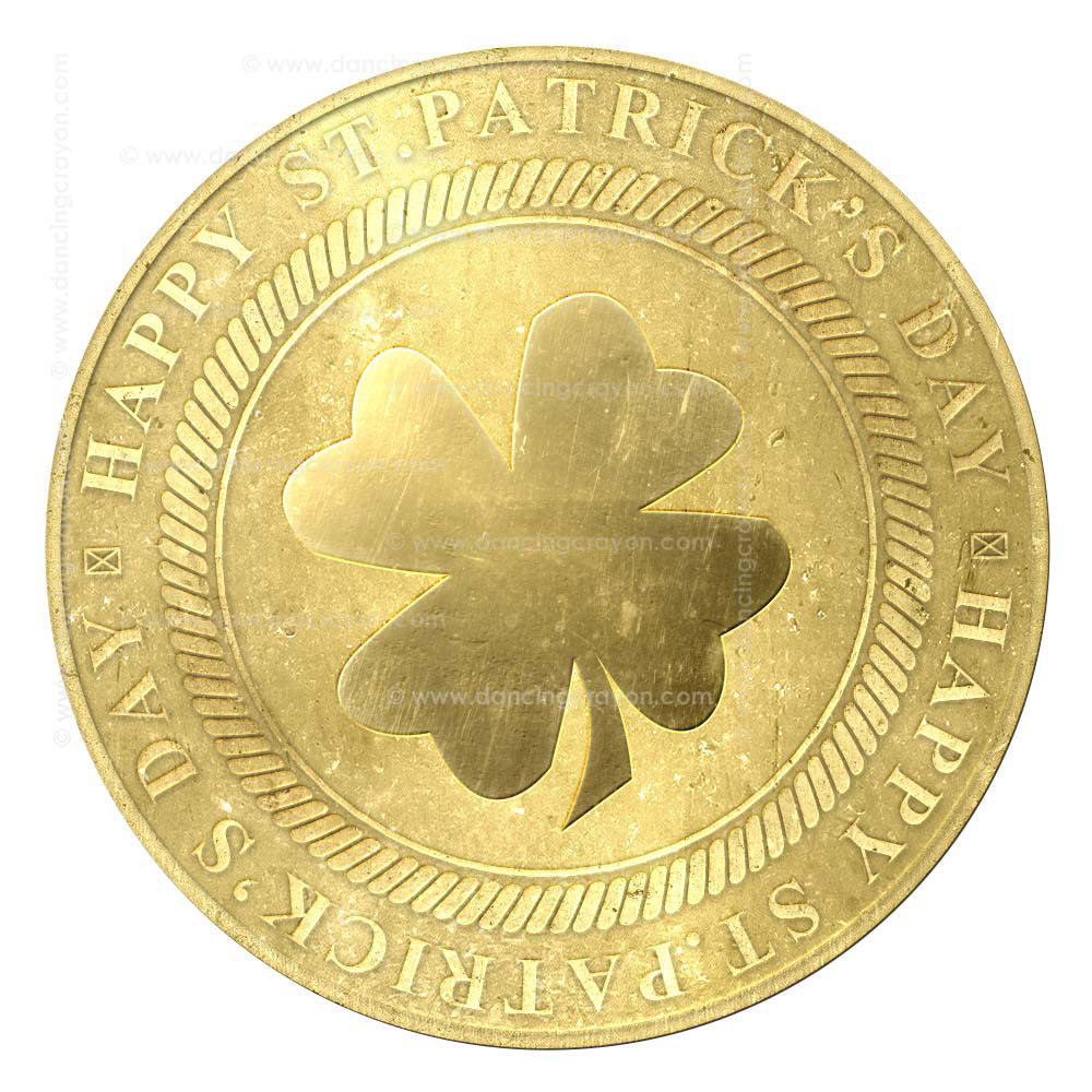 FREE Clip Art St. Patrick s Day Gold Coin Clip Art