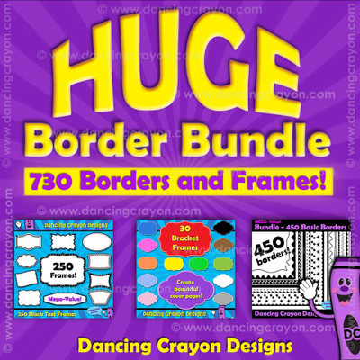 borders and frames: huge border clip art bundle