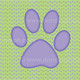Backgrounds: Paw Print Backgrounds with Matching Paw Prints Clip Art