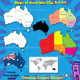 Australia Maps Clip Art: Maps of Australia and Australian states