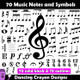Music notes and symbols clip art