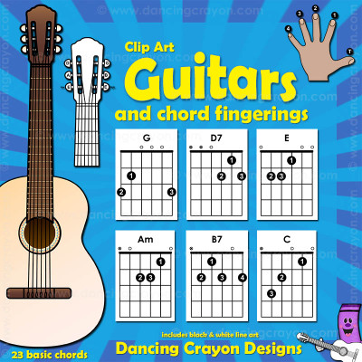 Guitar Chord Clip Art and Guitar Clip Art