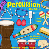 Music Clipart: Percussion instruments clipart
