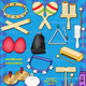 Music Clipart: Percussion instruments clipart