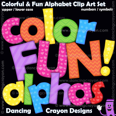Colorful clipart letters