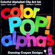 Bright color clipart alphabet