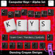 Alphabet clipart - computer key alphas