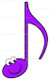Happy face music notes clipart