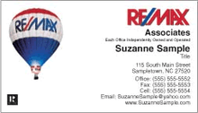 Classic RE/MAX logo printed on 12 point Kromekote glossy business card stock.