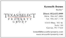 Texas Select Property Group logo printed on 12 point Kromekote glossy business card stock.