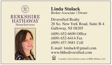 Berkshire Hathaway Home Services logo printed on 12 point Kromekote glossy business card stock.