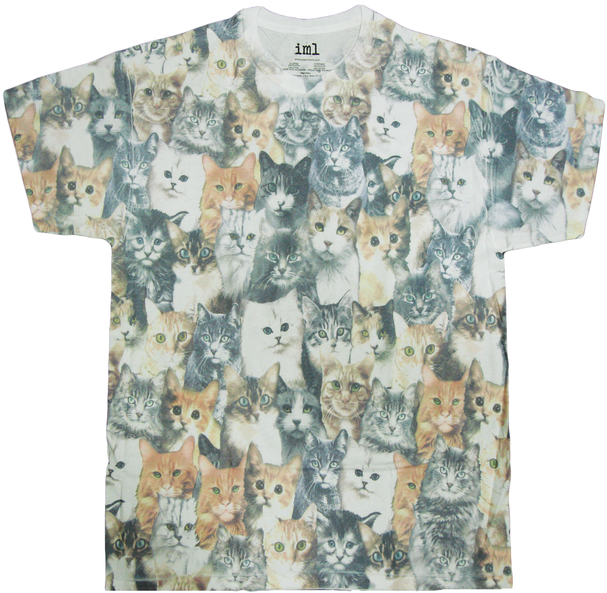 all over cat print shirt