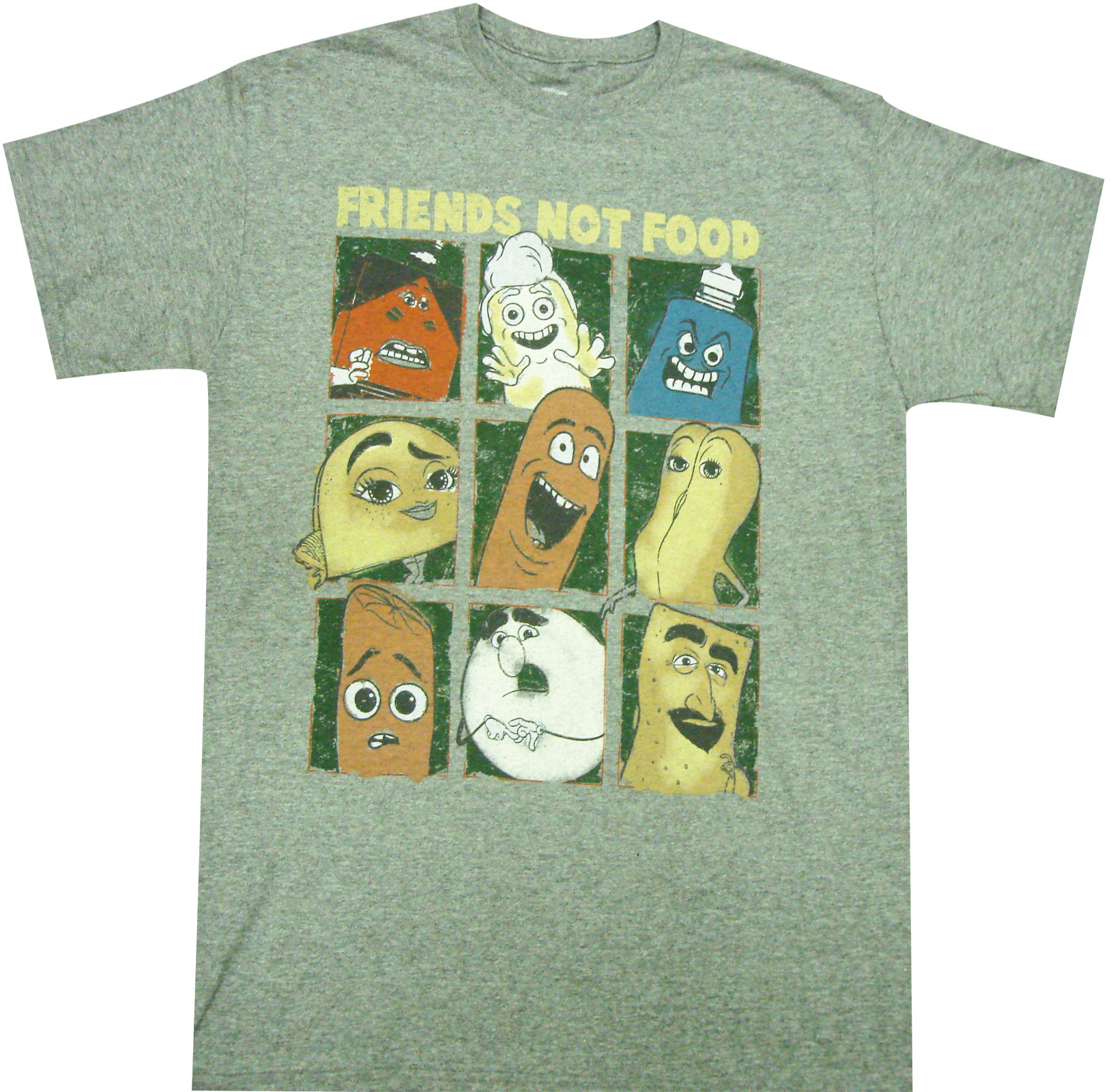 Official Sausage Party Friends Not Food Adult T-Shirt - Comedy